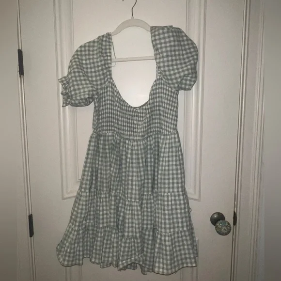 American Threads Dresses | American Threads Green Gingham Dress, Large | Color: Green/White | Size: L | Orwfdd's Closet